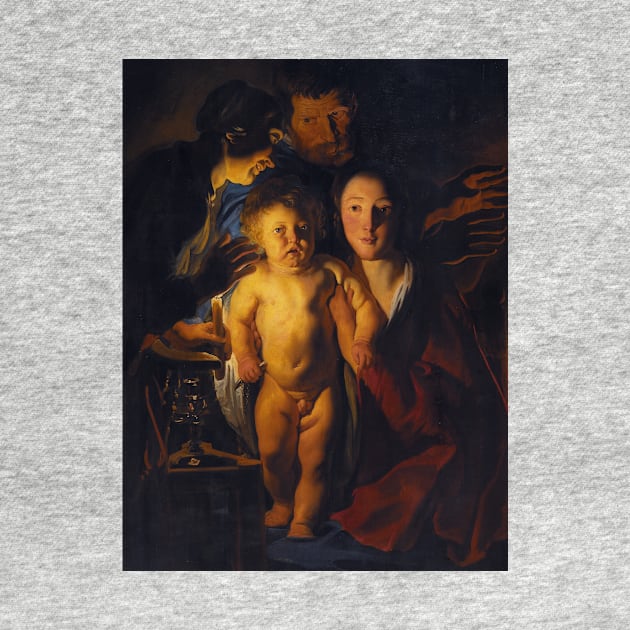 The Holy Family by Candlelight by Jacob Jordaens by Classic Art Stall